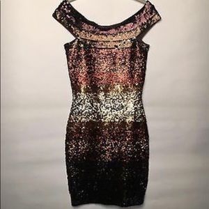 Herve leger short sequin dress size Small